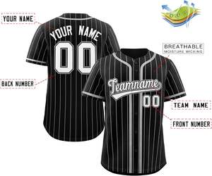 Elite Cut Baseball Jersey Button Up Youth Fit Camisa de softbol personalizada Malla de secado rápido Bordado Nombre Tackle Diseño de sarga - Product Image 2