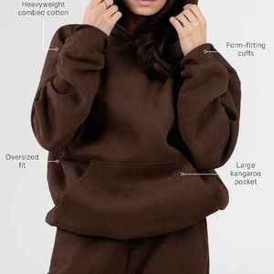 Sudadera con Capucha Estándar para Mujer 2026, Gruesa, Holgada, Informal, Antibolitas, 450g, Felpa, Logotipo Personalizado, Ropa de Otoño/Invierno - Product Image 2