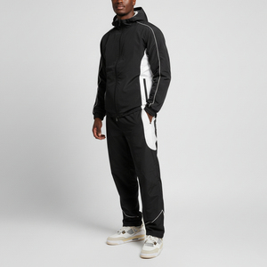 Survêtement pour homme en nylon léger de qualité supérieure avec logo personnalisé, fermeture éclair, coupe-vent, ensemble de survêtement en nylon à blocs de couleur - Product Image 3