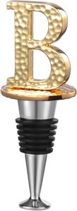 Gold Letter B <b>Wine</b> Bottle Stopper Prosecco <b>Wine</b> Accessories Gift for <b>Wine</b> Lovers Reusable Leak Proof Keep Fresh for Standard - Product Image 4