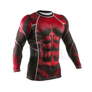 Fabricant d'usine – Nouveauté : Rashguard Homme Personnalisé Respirant, Séchage Rapide, Écologique en Spandex/Polyester pour Arts Martiaux – En Stock - Product Image 3