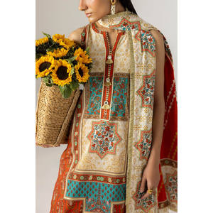 Conjunto de 3 piezas de traje estampado para mujer con dupatta estampada CL-62246 - Product Image 6