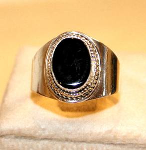 Exquisita joyería hecha a mano piedra preciosa anillo de ónix negro gran oferta mujer joyería regalo personalizado fiesta plata 925 banda OEM - Product Image 4