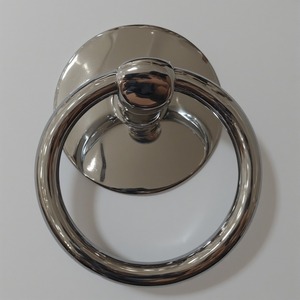 Elegant Metal <b>Towel</b> Holder With Matte Silver Patina Surface Artisan Craft Designed For Decorative Interiors - Product Image 4