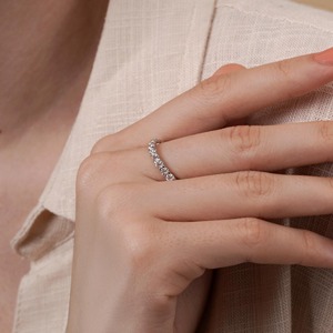 Bague d'éternité en diamant de laboratoire de 1,81 CTW, coupe ronde brillante, certifiée E F VVS VS, bague de mariage, bague d'éternité - Product Image 4