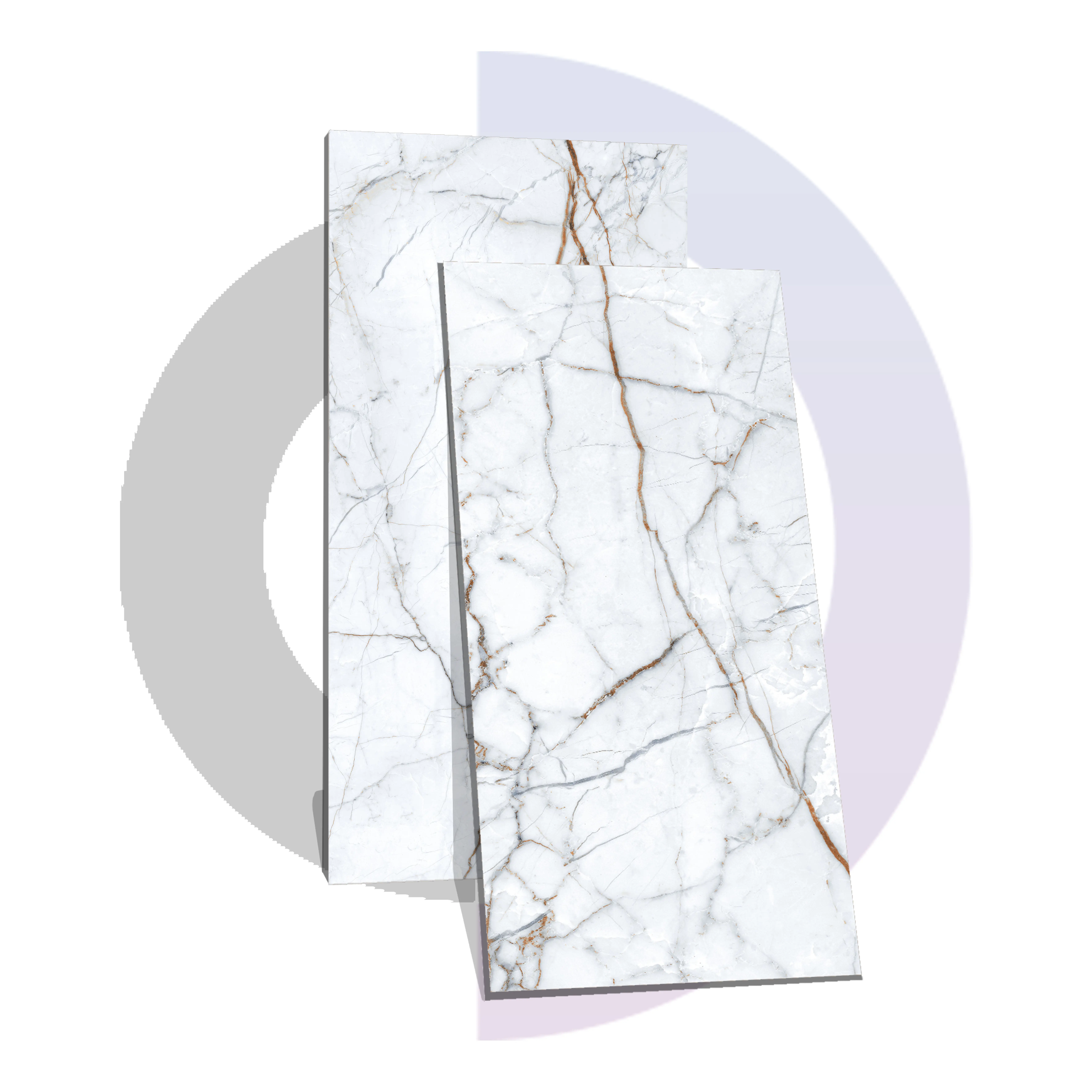 Statuario unique en marbre blanc design porcelaine de haute qualité carreaux de mur et de sol intérieurs 600x1200 - MARC WHITE