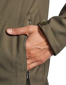 Veste Softshell personnalisée pour hommes imperméable à l'eau chauffée par batterie caractéristiques d'hiver chaud respirant toile à capuche support motif poche - Product Image 4