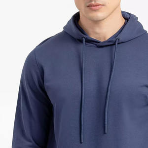 Sweat à capuche unisexe personnalisé de haute qualité en molleton 100% coton avec manches doublées en patchwork de grande taille, design respirant à séchage rapide - Product Image 2