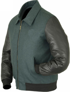 2025 New Winter Street Wear Style Adult Size Canvas Stand Hooded Breathable Letterman <b>Jackets</b> Front Customized Printing Latest - Product Image 2