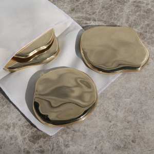 Posavasos de metal con diseño real antiguo que agrega una lujosa experiencia de servicio de café que impresiona a los invitados durante eventos especiales - Product Image 5