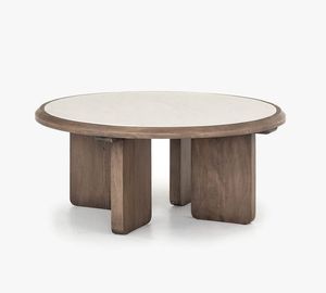 Mesa de centro redonda superior de mármol nórdico para cafetería y hogar, nuevo diseño, venta al por mayor - Product Image 2