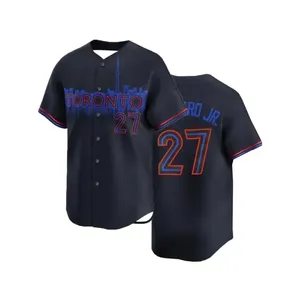 Maillot de baseball pour homme style boyfriend, broderie, uniformes amples, tenues respirantes, vêtements décontractés, chemises à manches courtes, Toronto - Product Image 1