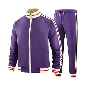 <b>men</b> casual tracksuit polyester zipper <b>jacket</b> pants set lightweight breathable sports daily wear - Product Image 2