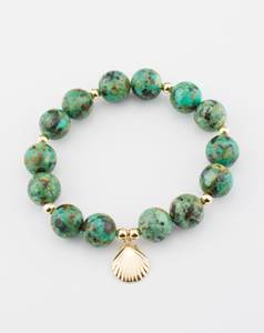 Pulsera Elástica Apilable de Plata de Ley 925 Hecha a Mano Estilo Bohemio Hippie con Piedras Mixtas Naturales para Uso Diario - Product Image 3
