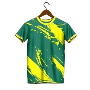 Sudadera a rayas de manga corta para hombre, camiseta de fútbol de Bádminton de verano, camisetas para hombre - Product Image 1