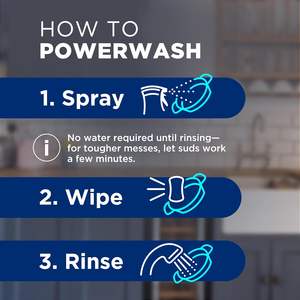 Dawn Powerwash Gain Original Dish Spray, liquide vaisselle, recharge de liquide vaisselle, 1 kit de démarrage + 3 recharges, 64 fl oz au total - Product Image 2
