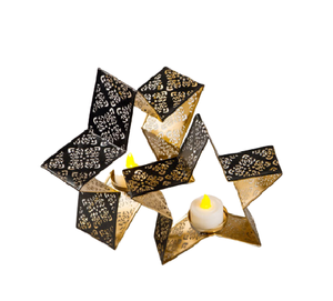 Photophore en fer votif doré Design abordable Classique Élégant Dessus de table fantaisie Meilleure qualité Fait à la main en gros Photophore en fer - Product Image 3