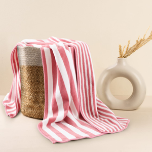 100% High Quality Cotton Hotel Spa Pool <b>Towel</b> Customized <b>Striped</b> Pattern Woven Technique Direct India <b>Bath</b> <b>Towels</b> Tub Mats - Product Image 5