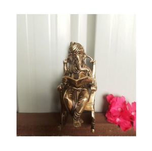 La sculpture de dieu en métal en laiton incarne la foi et la mythologie dans une forme dorée parfaite d'expression sacrée artistique traditionnelle - Product Image 3