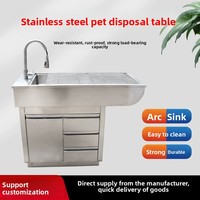 Table d'opération vétérinaire électrique en acier inoxydable avec levage par pédale pour clinique vétérinaire 1200x600mm réglable