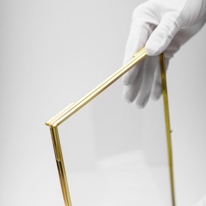 Floating Glass <b>Frame</b> Brass Gold <b>Wall</b> Hanging <b>Photo</b> Picture Double Vertical Pretty Perfect <b>For</b> Pressed Flower Arrangement - Product Image 6