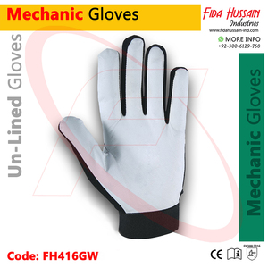 Heavy Duty Best Quality Premium Goatskin Palm Mechanic Leather <b>Gloves</b> From Pakistan Hand Safety <b>Glove</b> <b>for</b> Men's Protection Gants - Product Image 3