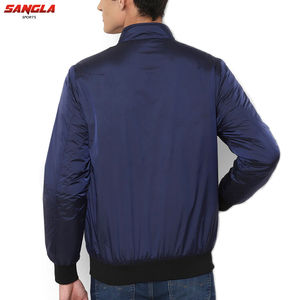 Best Quality Solid Color Bomber Jacket <b>Top</b> Selling 100% Polyester High Street Slim Fit Bomber Jackets for Mens - Product Image 4