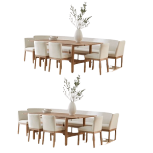 Juego de mesa de comedor de madera de material ecológico con muchas sillas, juego de comedor para restaurante y muebles de comedor - Product Image 2