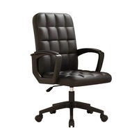 Chaise de bureau ergonomique en cuir de luxe moderne réglable en hauteur pour la maison, le bureau, la salle d'étude, le jeu
