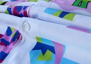 Vente en gros OEM respirant sublimation imprimé maillot de baseball t-shirts uniformes de baseball personnalisés pour hommes évacuation de l'humidité rapide - Product Image 3