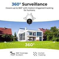 Cámara de Seguridad Exterior IMILAB EC6 Pro 4K 8MP UHD, 360 ° Cámara WiFi PTZ de 2.4/5 GHz, Detección de Personas, Vehículos y Humo de Incendio