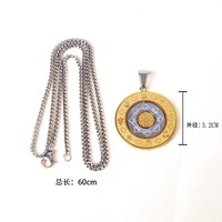 YWXS vente en gros en acier inoxydable Fortune marque douze signes du zodiaque chinois neuf palais huit trigrammes pendentif colliers