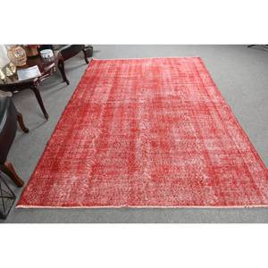 พรมขนสัตว์ตุรกีขนาด6x8ฟุตแบบทอสีแดงสำหรับตกแต่งห้องนั่งเล่นความหนา10มม. พร้อมแผ่นรองยาง - Product Image 3