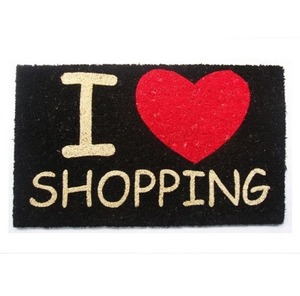 Alfombrillas de fibra de coco duraderas suaves con estampado personalizado Felpudos de entrada florales de alta calidad Antideslizante Sala de estar Hojas coloridas con mechones - Product Image 2