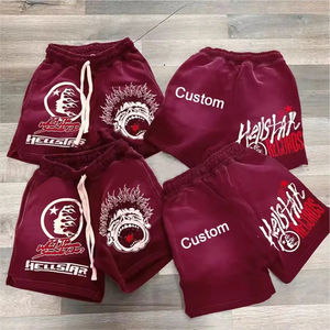 Pantalones Cortos Deportivos Unisex Personalizados OEM, de Verano, Gruesos, 100% Algodón Mezclado, Impresión Serigráfica, Estilo Urbano, Vintage, Desteñidos al Sol - Product Image 3