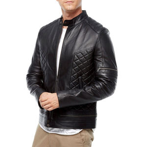 แจ็คเก็ตผ้าใบหนังแท้สำหรับผู้ชายเสื้อแจ็กเก็ตฤดูหนาวเสื้อแจ็กเก็ตผ้าแคนวาสสีบล็อคสีออกใหม่ล่าสุด2022 - Product Image 3