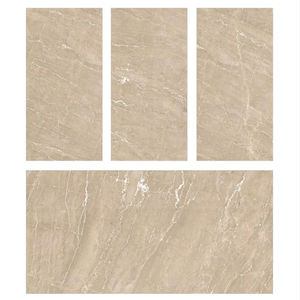 Beige fantôme 600x1200mm Carreaux résistants aux taches Carreaux gris d'intérieur Porcelaine polie vitrifiée Sculpture de sol de salle de bain - Product Image 1