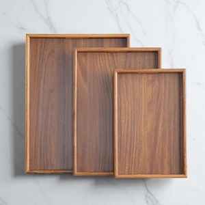 Bandeja para servir de madera de roble con esquinas redondeadas, plato de madera, tablero para servir, accesorios para espacios de trabajo hechos a mano | Refinado | - Product Image 2