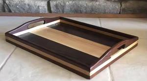 Plateau de service en bois d'acacia de luxe écologique Plateaux de vaisselle personnalisables pour assiette Prix d'usine sur plateau de service premium - Product Image 2