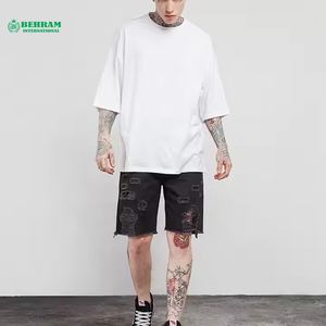 High Quality 100% Cotton Canvas T-Shirt for Men <b>Blank</b> Heavy <b>Weight</b> Oversized Eco-Friendly Breathable Printing Custom Logo - Product Image 2