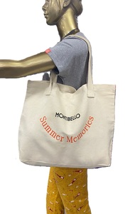 High Quality Canvas Beach Bag with Cotton Webbing Printed Handle for Shopping-Available for Wholesale and Gift Giving - Product Image 2