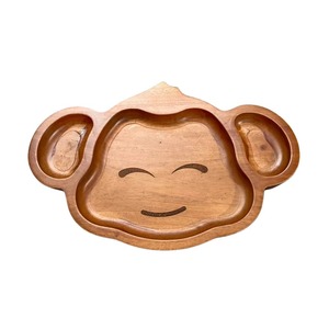 Assiette à dîner en bambou durable et écologique pour les tout-petits Assiette en bois faite à la main pour le sevrage, l'auto-alimentation et l'heure des repas amusante - Product Image 4