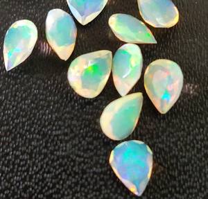 Corte de pera de ópalo etíope Natural 4x6mm facetado-suelto corte de pera de ópalo etíope piedra preciosa excelente calidad multifuego - Product Image 2