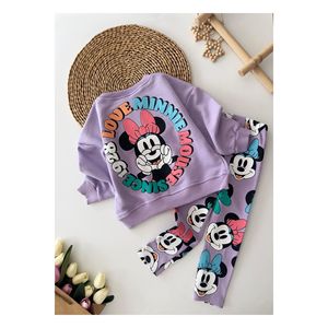 I miei piccoli Mnn Set collant per ragazze stampati sul retro e sul davanti-lilla - Product Image 2