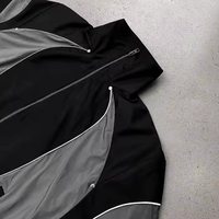 Ensemble de survêtement grande taille en nylon 2 pièces de haute qualité avec veste coupe-vent réfléchissante pour le sport