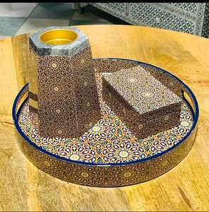 Mdf Board Enamel Printed Wood Mubkhar <b>Bakhoor</b> <b>Burner</b> Incense <b>Burner</b> Wholesale for Eid Ramadan Incense <b>Burner</b> Eid Ramadan Gifts - Product Image 2