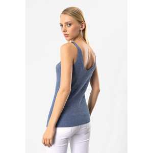 เสื้อสายเดี่ยวถักแบบลำลองประดับกลิตเตอร์พร้อมโลโก้ด้านหน้า - Product Image 4