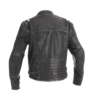 Veste de moto en cuir avec logo personnalisé Équipement de protection de style course avec caractéristiques coupe-vent respirantes Options de taille Plus OEM/ODM - Product Image 2