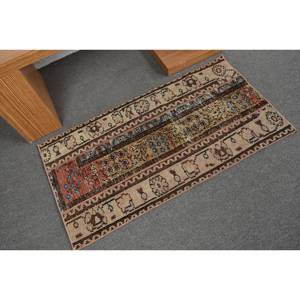 พรมขนสัตว์สไตล์ตุรกีทำด้วยมือ3.9ft 2.1ชิ้นแบบคลาสสิกงานเย็บปะสี่เหลี่ยมสำหรับห้องนั่งเล่นห้องนอนห้องโถงห้องโถงน้ำยาง - Product Image 2