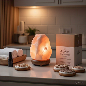 หลอดไฟสายไฟฟ้าสไตล์ดอกไม้สำหรับตกแต่งบ้านโคมไฟเกลือหิมาลัยธรรมชาติ2-3กก. ผ่าน GMP - Product Image 2